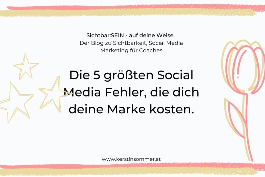 Häufigste Fehler auf Social Media
