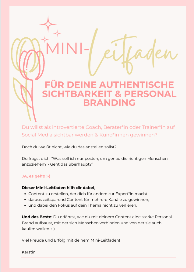 Mini-Leitfaden Personal Branding Content